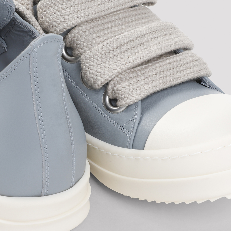 スニーカー Womens Jumbolaced Leather Padded Low-Top Sneakers Rick Owens Women's Jumbo Lace Padded Low Sneakers in Black