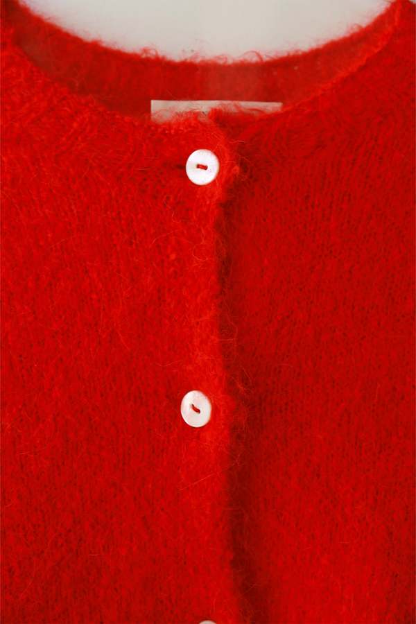 NOTHING WRITTEN Alpaca Knit Cardigan - red | Garmentory