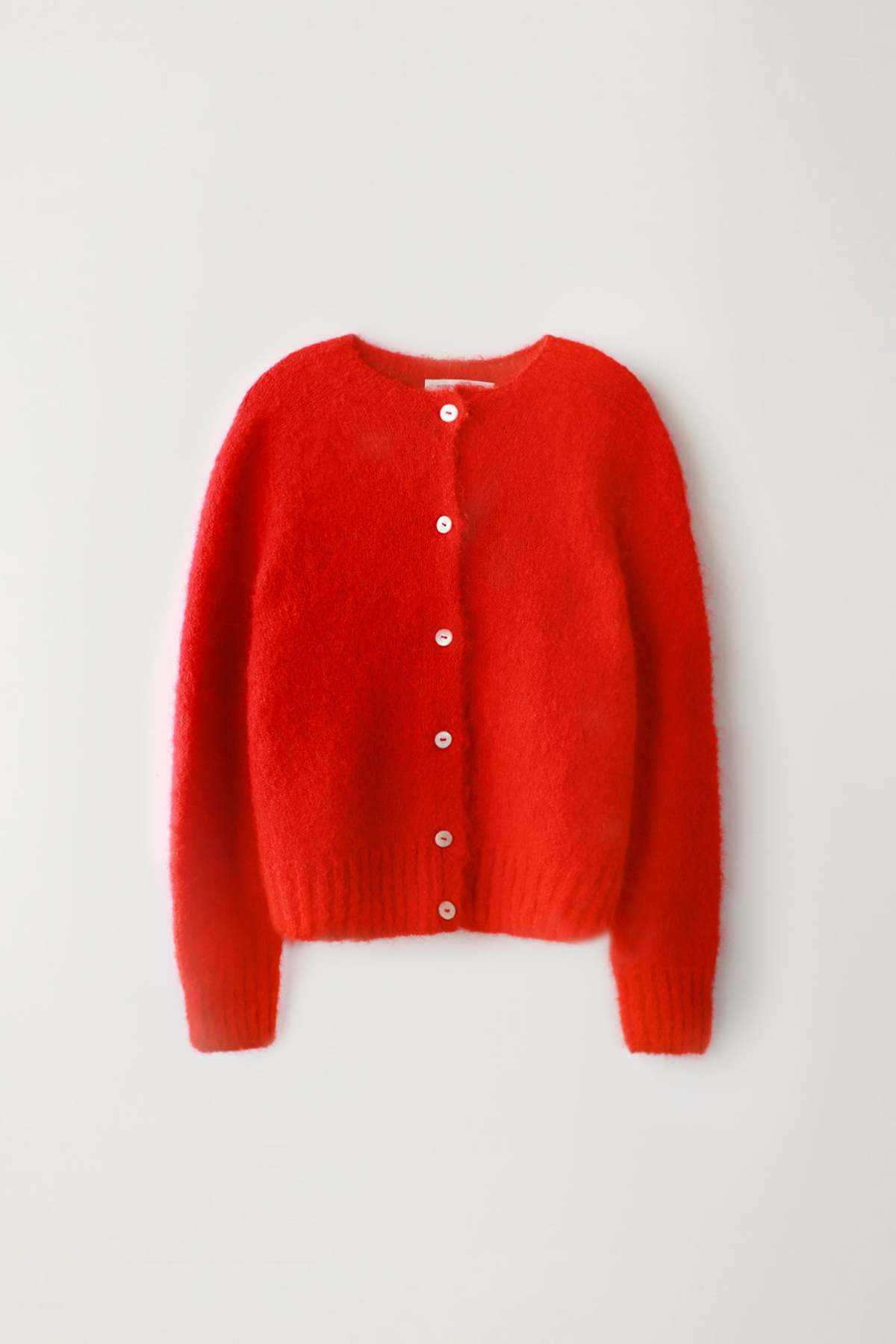 NOTHING WRITTEN Alpaca Knit Cardigan - red | Garmentory