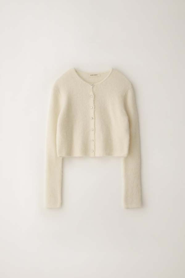 NOTHING WRITTEN Kotte Alpaca Round Knit Cardigan - cream