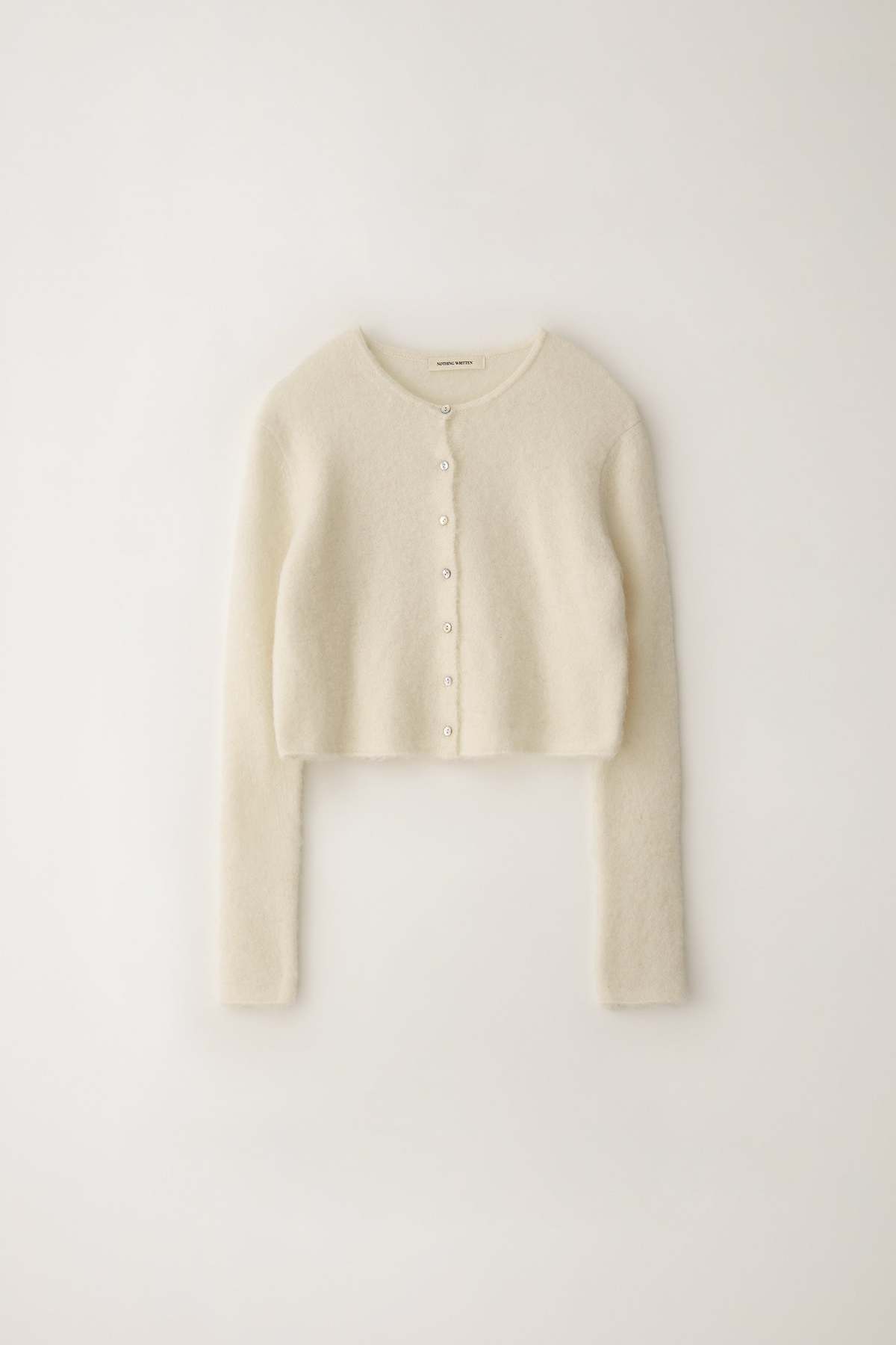 NOTHING WRITTEN Kotte Alpaca Round Knit Cardigan - cream