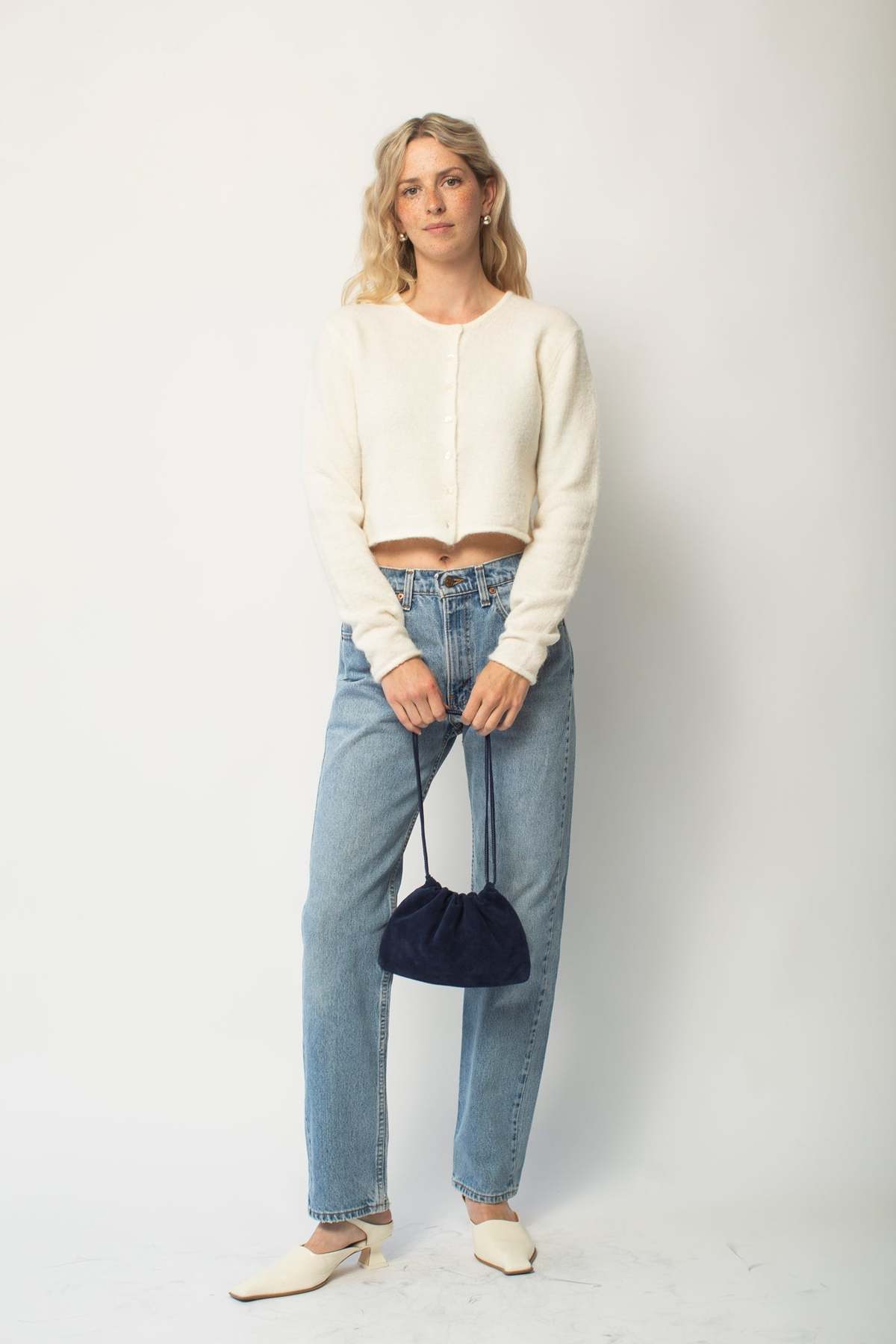 NOTHING WRITTEN Nella Suede Strap Bag - black | Garmentory