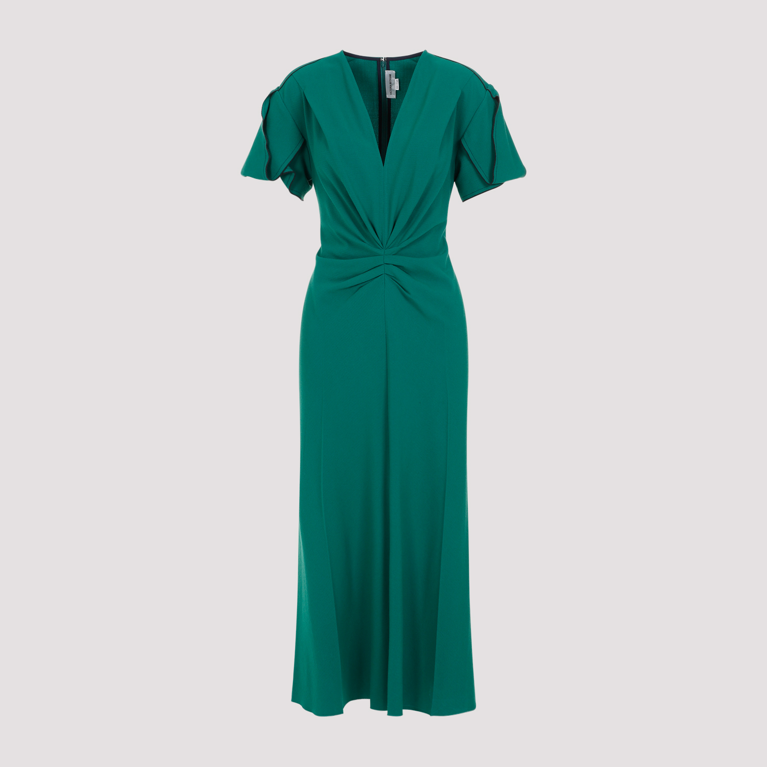 ワンピース VICTORIA BECKHAM GATHERED V-NECK MIDI DRESS Gathered V-Neck Midi Dress In Sunset Orange | Designer