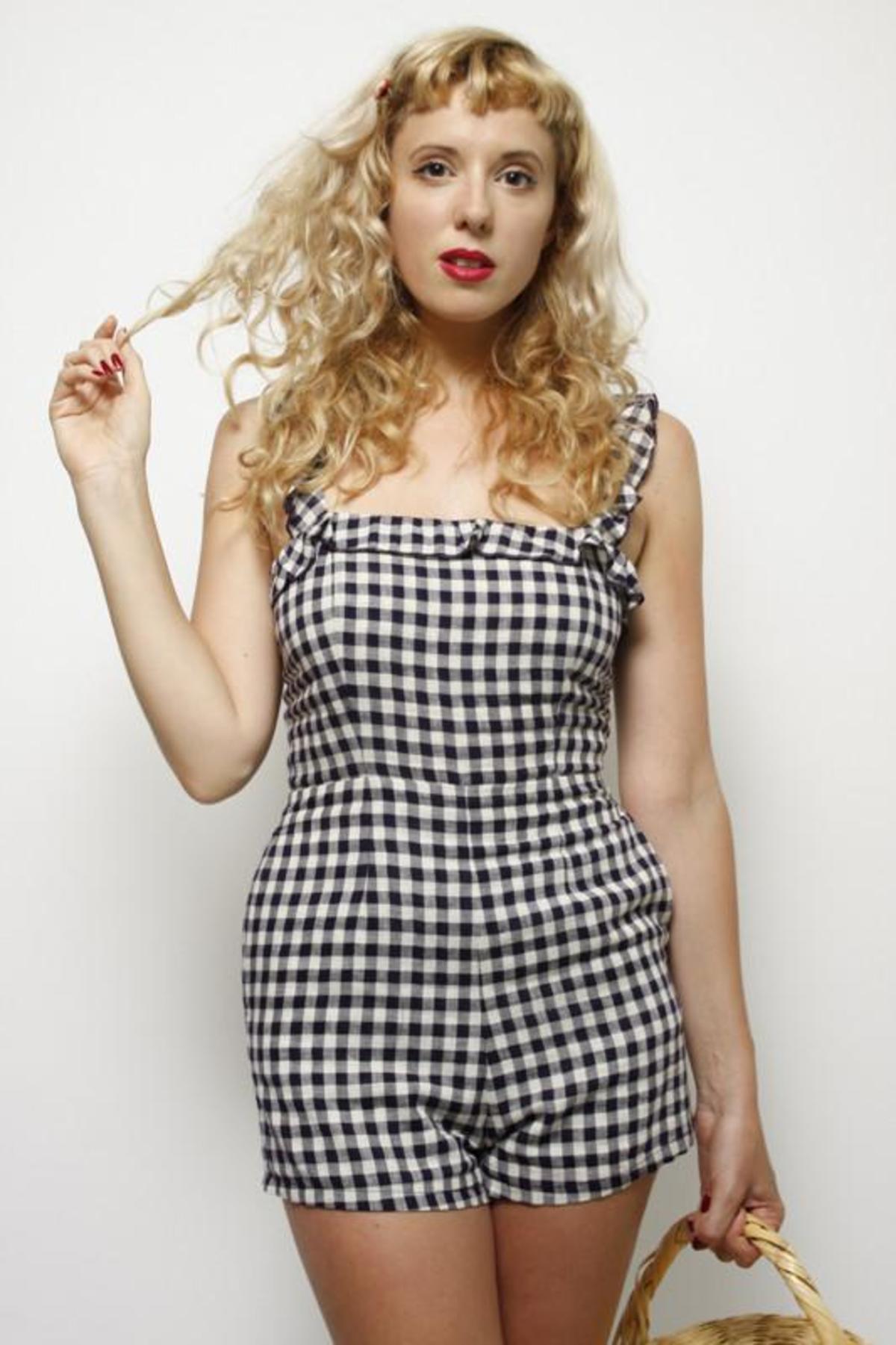 Capulet Portia Romper - Navy Gingham - Image 1 of 5