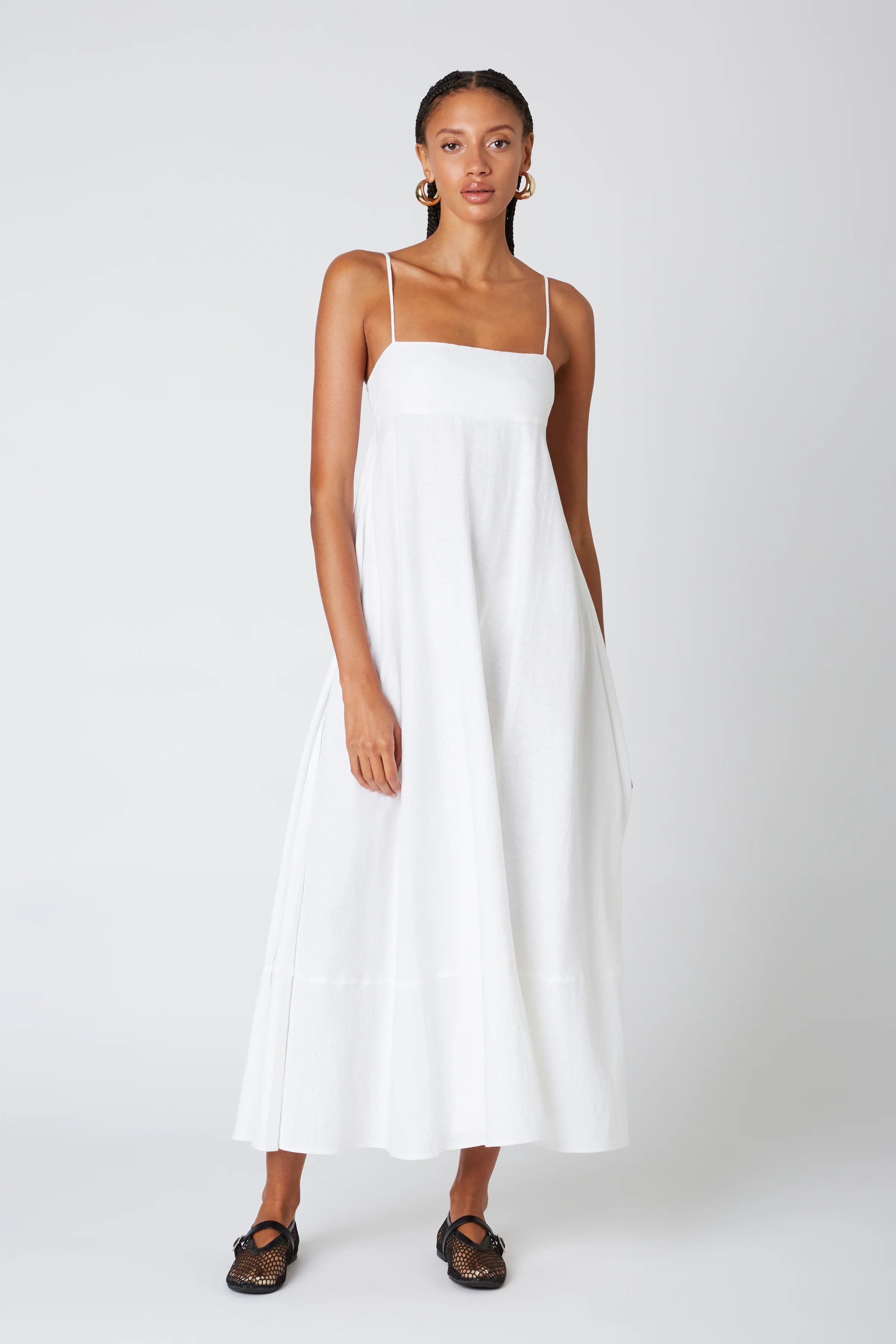 chinese dress ladies NIA MAXI DRESS WHITE