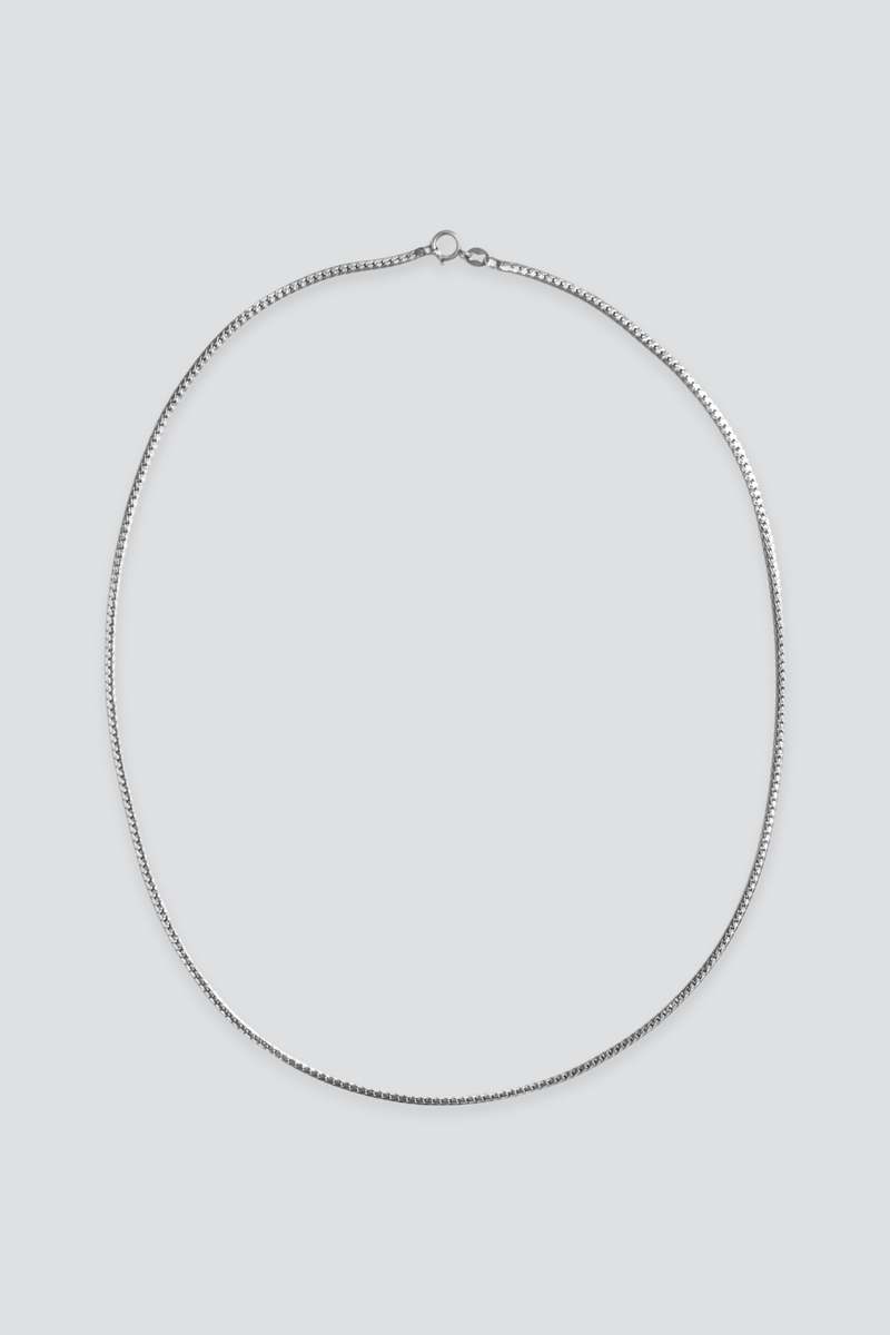 Vintage Flat Curb Chain Necklace - Sterling Silver