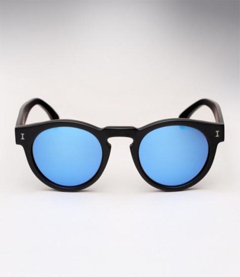 Illesteva Leonard Black Matte Blue Lens | Garmentory display picture 1
