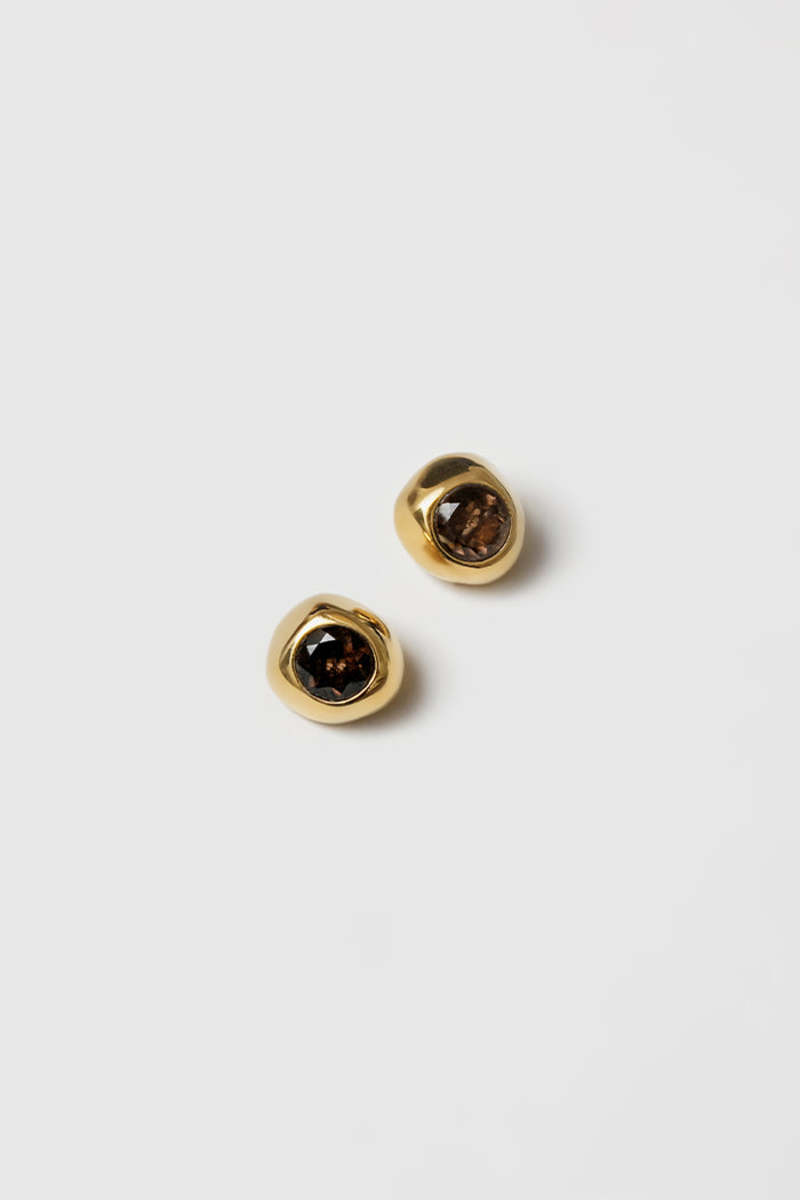 Wolf Circus Orla Earrings - Gold/Smokey Quartz