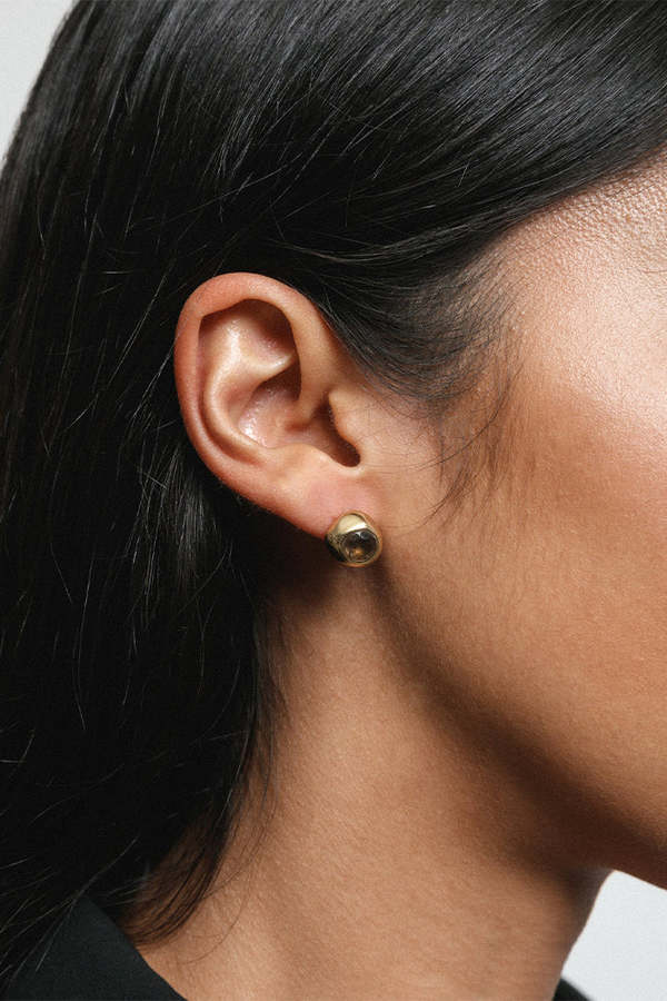 Wolf Circus Orla Earrings - Gold/Smokey Quartz