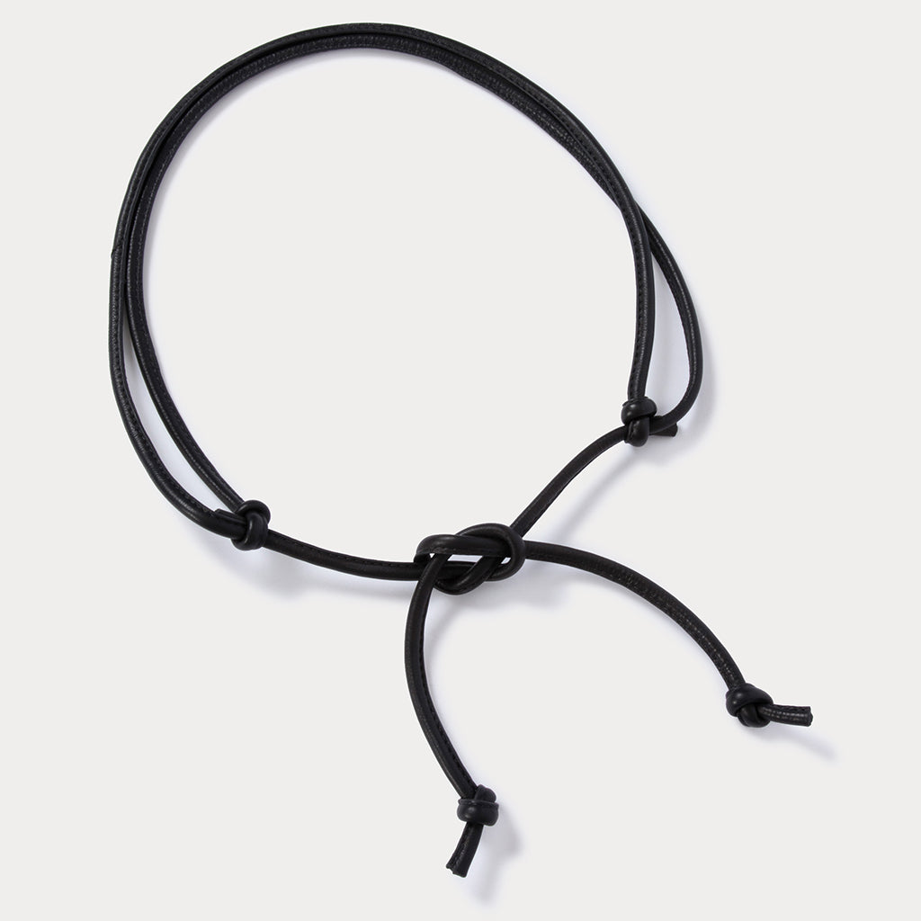 Rachel Comey Woman Skinny Tubular Tie Belt - Black | Garmentory display picture 1