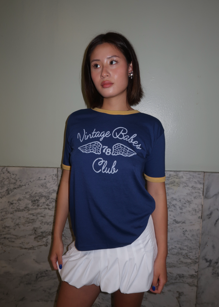 AFENDS Womens Gardening Club - Ringer  Tee - Hunter Green