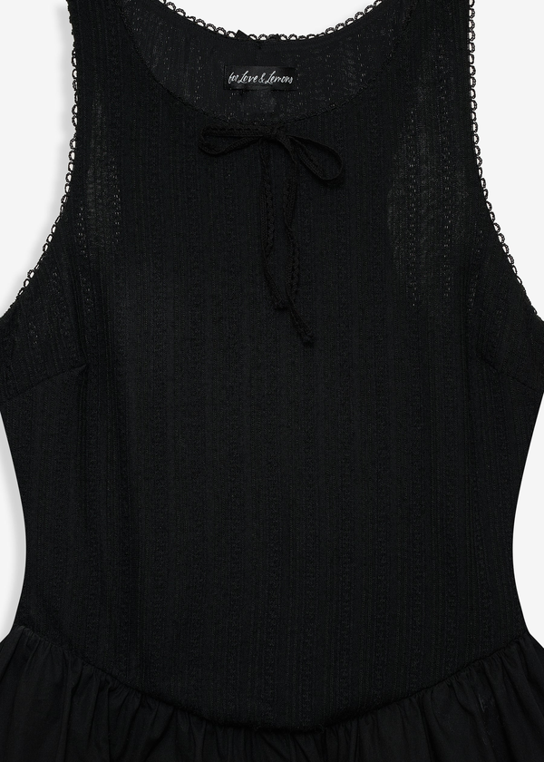 For Love & Lemons Billie Pointelle Mini Dress