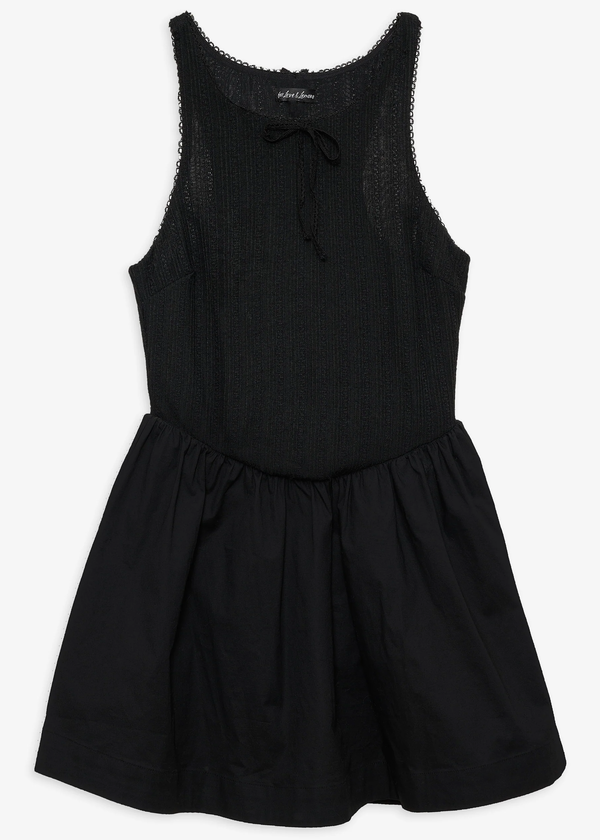 for love and lemons billie pointelle mini dress For Love & Lemons Billie Mixed Media Pointelle Midi Dress