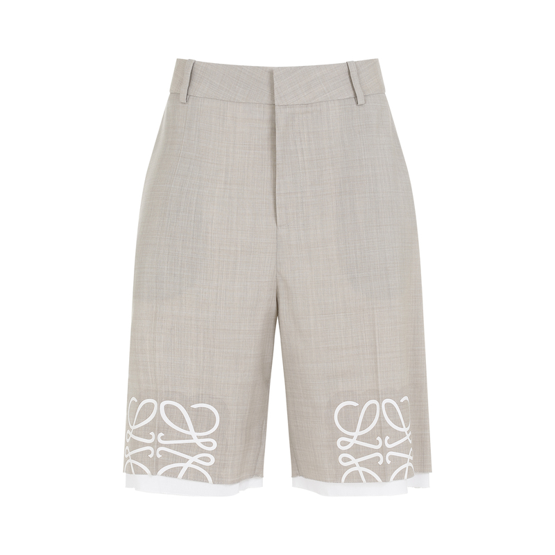 Loewe Anagram Shorts - Light Beige Melange | Garmentory