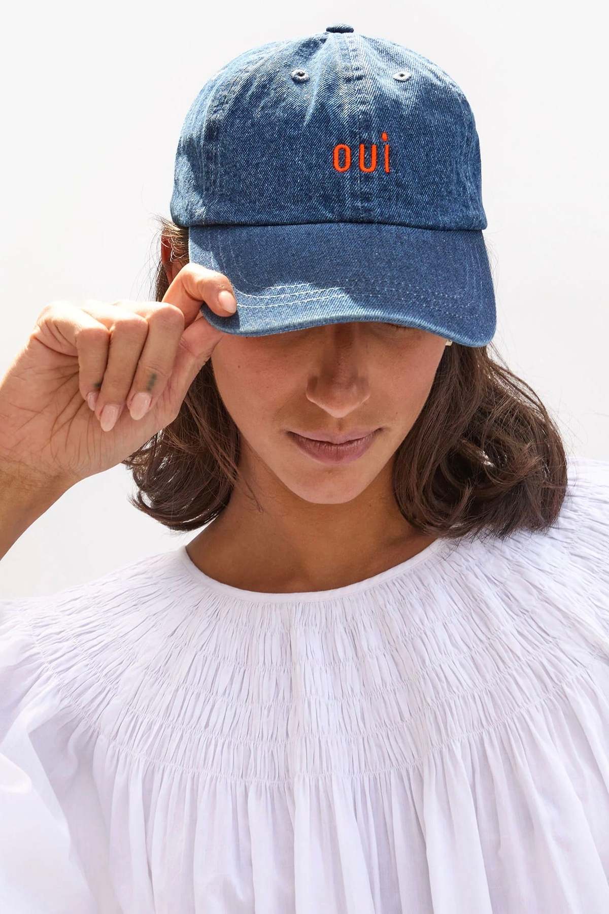 Clare V Oui Baseball cap, blue Trucker Hat – Clare V main image 2