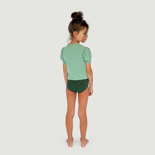 Kids The Set Short Puff Sleeve Sun Shirt - Mint
