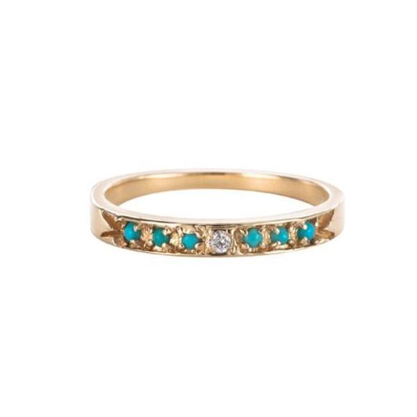 Mociun Single Band Moon and Stars Ring Mociun Single Band Moon and Stars Ring