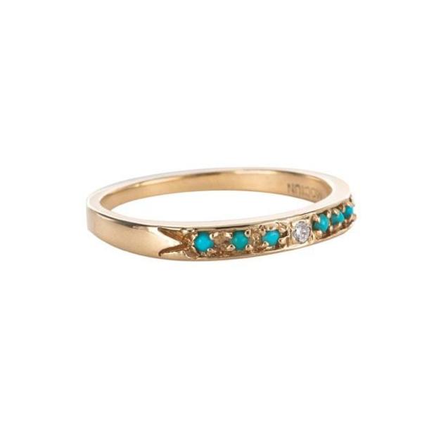 Mociun Single Band Moon and Stars Ring Mociun Single Band Moon and Stars Ring