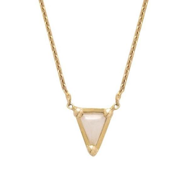 Mociun Triangle Necklace - Snowdrift Agate Mociun Triangle Necklace - Snowdrift Agate