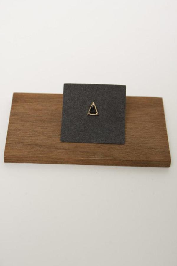 Mociun Triangle Single Stud - Black Spinel Mociun Triangle Single Stud - Black Spinel