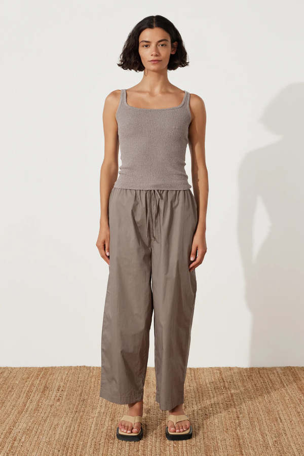 Zulu & Zephyr Rib Knit Tank - Pewter | Garmentory