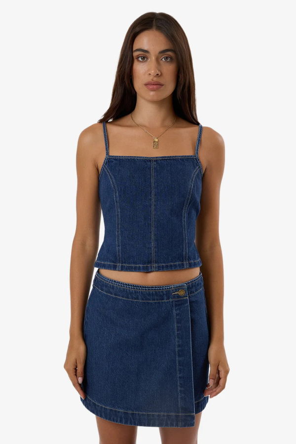 Thrills Rory Denim Top - Union Blue