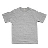 Warehouse & Co. 4601 Henley Tee - Heather Grey - Thumbnail 1