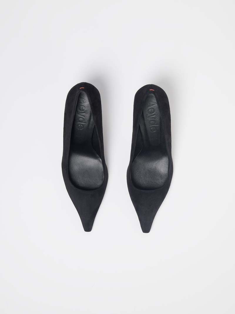 Aeyde Black Zandra Suede Pump - black | Garmentory