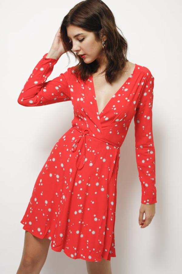 Rollas Long Sleeve Dancer Wrap Dress Rollas Long Sleeve Dancer Wrap Dress