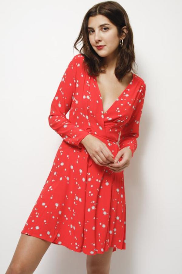 Rollas Long Sleeve Dancer Wrap Dress Rollas Long Sleeve Dancer Wrap Dress