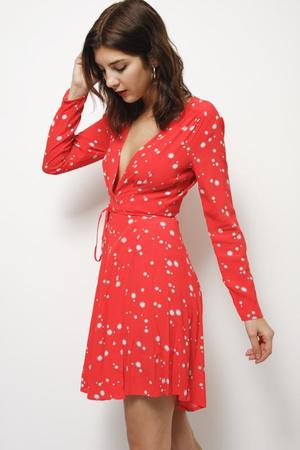 Rollas Long Sleeve Dancer Wrap Dress Rollas Long Sleeve Dancer Wrap Dress