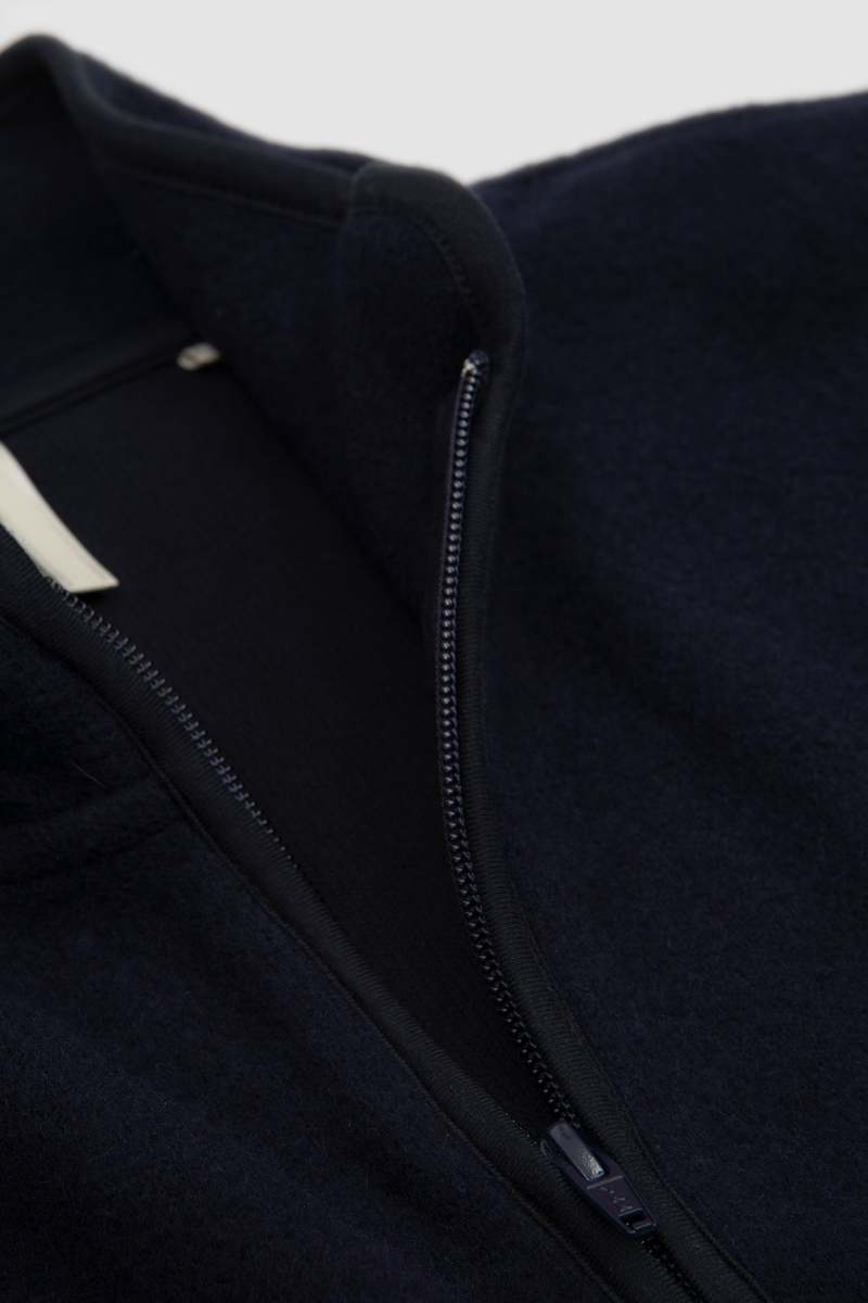 Sunflower Wool Zip - Navy | Garmentory