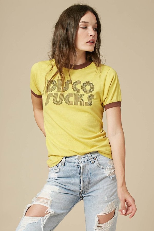 Stoned Immaculate Disco Sucks Tee - Banana Stoned Immaculate Disco Sucks Tee - Banana