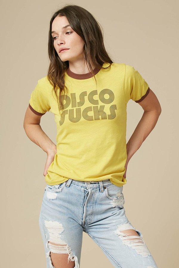 Stoned Immaculate Disco Sucks Tee - Banana Stoned Immaculate Disco Sucks Tee - Banana