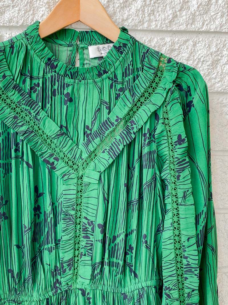 Sea NY Long Sleeve Dress - Sunniva Print | Garmentory