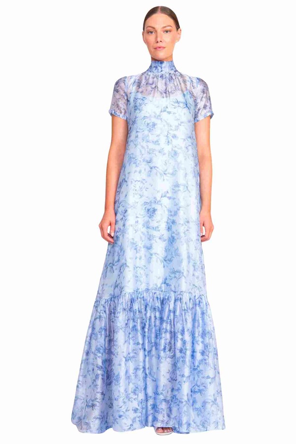 staud calluna dress blue STAUD Calluna Dress Navy