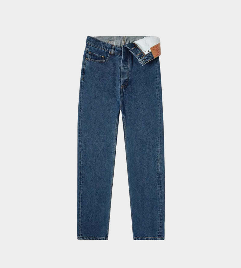 パンツ Y projectCLASSIC ASYMMETRIC WAIST JEANS Y/PROJECT - ワイプロジェクト】ASYMMETRIC WAIST JEANS / BLUE