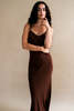 Shani Leo Maxi Slip Dress - Chocolate - Thumbnail 2