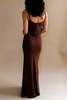 Shani Leo Maxi Slip Dress - Chocolate - Thumbnail 3