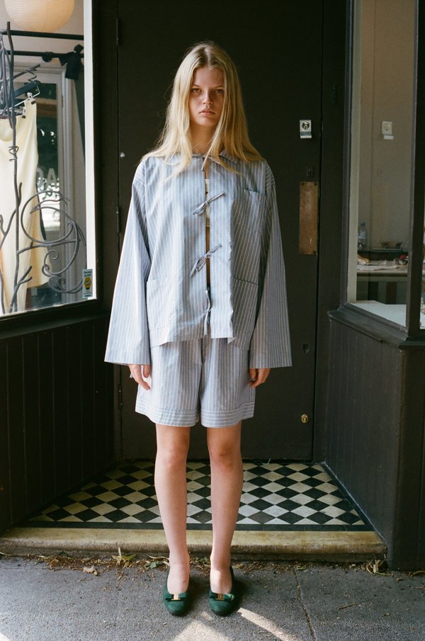 Baserange Limber Shirt - Red/Blue Stripe | Garmentory