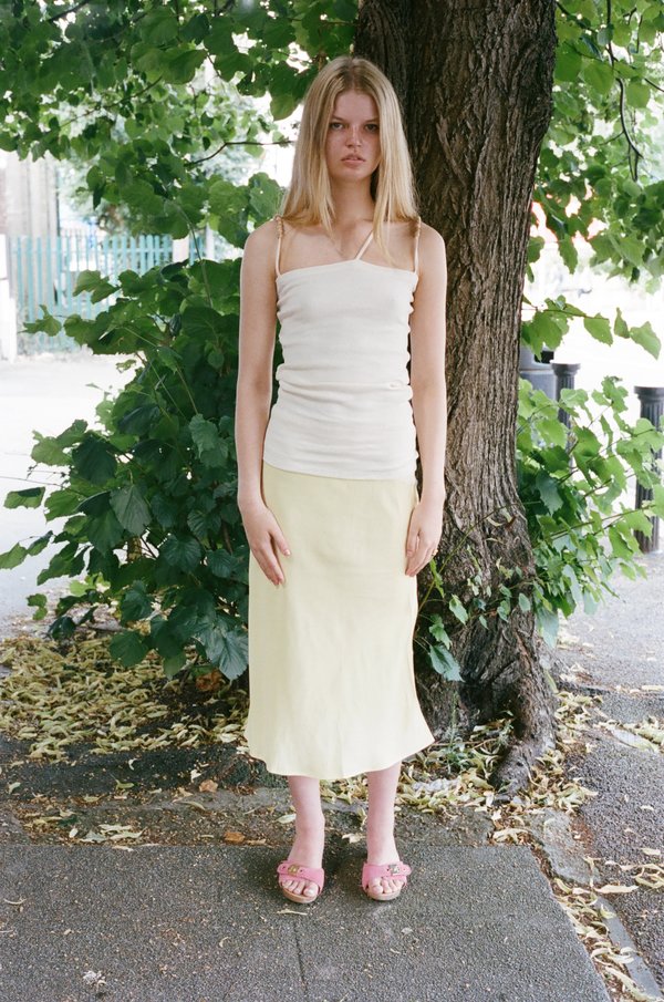 Baserange Dydine Midi Skirt - Sophie Yellow | Garmentory