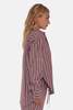 The Tile Club Lily Poplin Boyfriend Shirt - Brown Stripe - Thumbnail 2