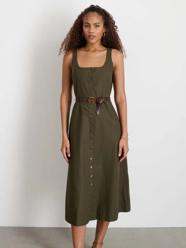Alex Mill Piper Dress - Military Olive | Garmentory Alex Mill Piper Dress - Military Olive | Garmentory