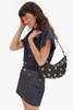 Clare V. Lune Leather Bag - Black/Silver Studs - Thumbnail 2