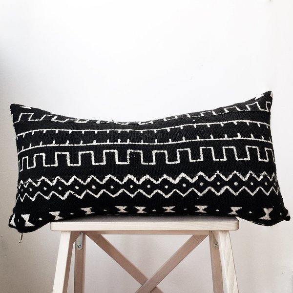 Valiente Goods Lumbar Mud Cloth Pillow No.04 Valiente Goods Lumbar Mud Cloth Pillow No.04
