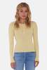 The Tile Club Sylvia Cashmere Henley Sweater - Lemon Tart - Thumbnail 1