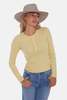 The Tile Club Sylvia Cashmere Henley Sweater - Lemon Tart - Thumbnail 4