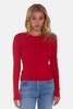 The Tile Club Sylvia Cashmere Henley Sweater - Rouge - Thumbnail 1