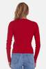 The Tile Club Sylvia Cashmere Henley Sweater - Rouge - Thumbnail 3