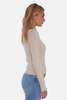 The Tile Club Sylvia Cashmere Henley Sweater - Sandstone - Thumbnail 2